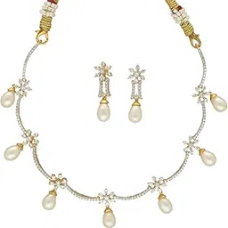 Sri Jagdamba Pearls Soft Radiance Pearl Necklace Set For Women & Girls | Gifts To Sister/Wife/Girlfriend/Mother | Rakhi Gifts for Sister | Freshwater Pearls With Certificate of Authenticity-image-3