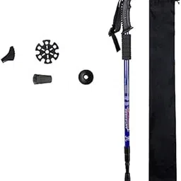 DINOS Lightweight Aircraft-Grade Aluminum Trekking Pole with Extended Down Grip Plus Tip Kit and Carry Bag Walking Sticks for Hiking, Heavy Quality 7075 Aluminum with Cork Grip-picture-21