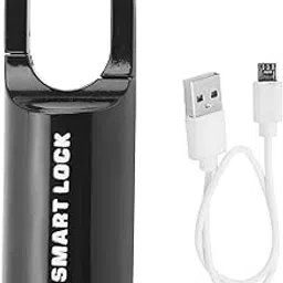 Auslese Robotics Mini Smart Fingerprint Lock USB Rechargeable Biometric Keyless IP65 Waterproof for Locker Luggage Gym Suitcase Travel (Black)-picture-16