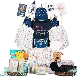 The Baby First Box Newborn Baby Essential Kit-21 Items(Summer Kit For 0-3 Months) Newborn Hamper Gift Set|Shopping Gift Set |Gift Set For Baby Shower For Baby Boys-08,Multicolor-image-45
