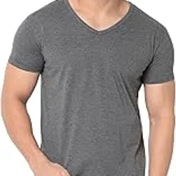 adorbs Men's V Neck Half Sleeve Cotton Blend T-Shirt (Pack of 1)-picture-13