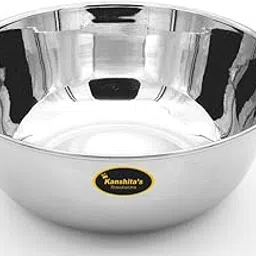 Kanshita's Rasoiware Heavy Guege Stainless Steel Solid Mixing/Serving Bowl (4 Liter)-image-7