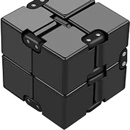 Funxim Infinity Cube, Infinity Cube Toy, Magic Infinity Flip Cube Decompression Toy, Killing Time Fidget Toy, Stress Relief Cube (Black)-picture-41