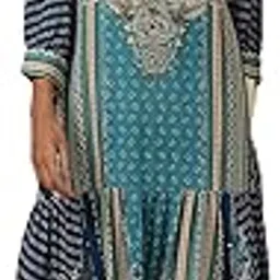 aarke ritu kumar Blue Floral Print Long Dress-picture-13