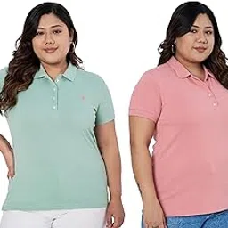 star touch Women Half Sleeve Polo Cotton Tshirt for Plus Size Women| Small - 7XL Size-picture-28