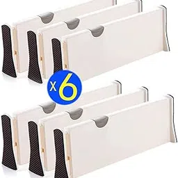 House of Quirk Drawer Dividers Organizer Adjustable Separators for Bedroom, Bathroom, Closet, Clothing, Office, Kitchen Storage (Set of 6)-picture-30