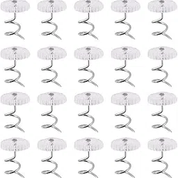 Clear Heads Twist Pins Spiral Screws for Upholstery Round Shape S 20 Pack-picture-10