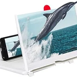 Phone Screen Amplifier, Phone Screen Magnifier, 3D HD Creative Mobile Phone Screen Enlarger For Movies,Videos Phone Stand With Screen Amplifier For All Phones (Color : White, Size : 10inch)-picture-14