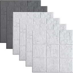 Large Felt Board Tiles, 30 x 30 cm, Pack of 6 Felt Notice Board for Home Office Kitchen, Self-Adhesive Notice Board, Wall Tiles for Photos, Memos, Display, Wall Decor, Notice Boards image 1