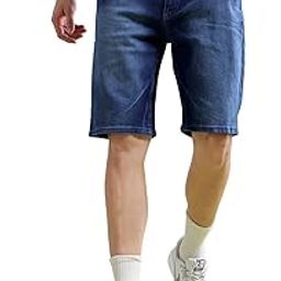 the indian garage co Men's Straight Fit Denim Shorts-picture-49