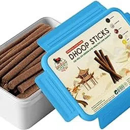 Kamdhenu Gauveda Premium Panchgavya Herbal Cow Dung Dhoop Stick & Cup with Ashwagandha, Guggal, Camphor Ayurvedic Herbs Air Purifier for Puja, Meditation Vastu (Panchgavya Stick, 100, gram(s))-picture-31