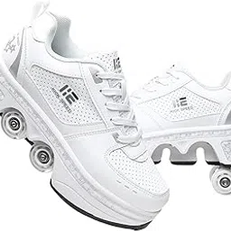 Deformation Roller Skates for Boys and Girls Roller Shoes for Adults Automatic Walking Shoes with Invisible Wheels Best Gift for Party Birthday Christmas image 1