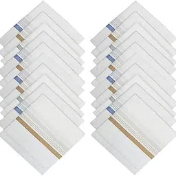 dikhawa Mens 100% Cotton Essential Handkerchiefs/Hanky/Rumal (42CM X 42CM)-picture-12