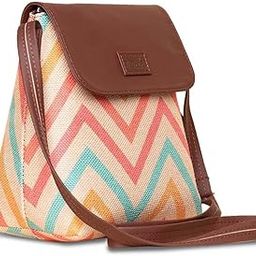 zouk WavBeach Wave Pattern Women's Hand Crafted Multicolor Flap Sling Bag-picture-25