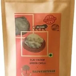 Kalpavirutcham Elai Vadam Green Chilli | Handmade Rice Appalam | Sun-Dried, Crispy South Indian Snack | 500g-picture-30
