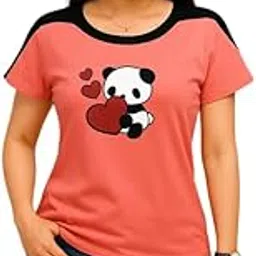 FASHIONCARNIVE Women's Graphic Print Cotton Blend Regular Fit Short Sleeve Casual Round Neck T-Shirt Top for Birthday, Date Night, Vacation, New Year-picture-22