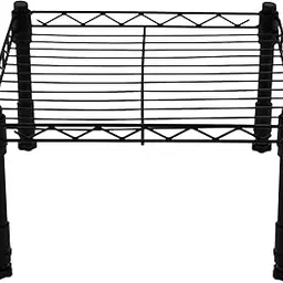 Metal Wire Shelf, Single Layer Storage Rack | Plant/Pot Stand for Garden | Plant Stand for Indoor Black (Small Pack of 1) Floor Mount Free Standing Shelf-image-19