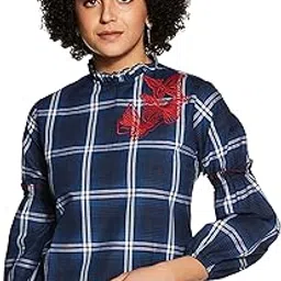 style quotient Women's Checkered Regular fit Top-picture-26