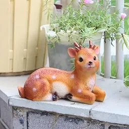 Wonderland Sitting Baby Girl Deer Statue | Small Size Outdoor Gift Item-picture-12
