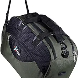 Duffle Trolley Bags for Travel with Wheel 60Litre (Mehandi Black)-picture-29