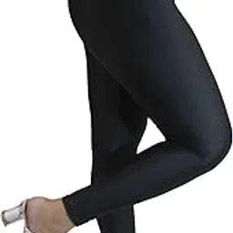 Women's Basic Cotton Leggings, Black, Elastic Waistband, Full Length, Casual Wear Tights-picture-24