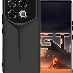 Amazon Brand - Solimo Ultra-Thin Blade Runner Series Matte Finished Camera Protection Soft Back Cover for Infinix GT 20 Pro 5G - Black-picture-28