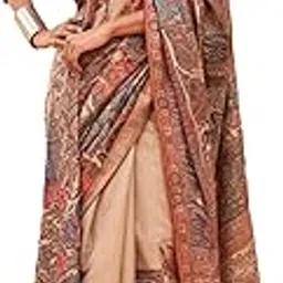 akhilam Women's Multicolor Tissue Floral Printed Saree With Unstitched Blouse Piece (PUREZRITISU01A_RJ_Parent)-picture-44