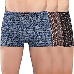 t.t. Pure Cotton Trunk for Men | Regular Fit | Geometric Printed | Snug Fit | Mini Trunks | Inner Elastic | Soft and Comfortable | Assorted Prints| Pack of 3-picture-10