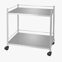 Lap Cruise Stainless Steel Medical Instrument Trolley with Wheels, Trolley with 2 Shelves Overall Size (50x 75 X 80 Cm) Multipurpose Laboratory Trolleys-image-64