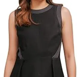 zink london Women's Black Solid Fitted Top-picture-36