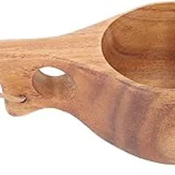 Wood Camp Mug, 7oz/220ml Handcrafted Wooden Camping Cup with Handle and Leather Lanyard Wood Tea Coffee Cup for Outdoor Hiking Camping(A)-picture-30