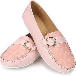 yoho Bliss Comfortable Slip On Semi Casual Loafer for Women | Stylish Fashion Moccasins Range | Cushioned Footbed Finish | Flexible | Style & All-Purpose | Formal Office Wear Shoe-picture-47
