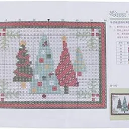 VMS INDIA Latch Hook Kits Christmas Motif Rug Carpet Cushion Making Xmas Tree White-picture-34