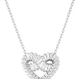swarovski Womens Matrix Pendant, Mixed Cuts, Heart, White, Rhodium Plated-picture-26