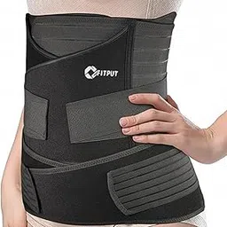 FITPUT 3-in-1 Post Pregnancy Abdominal Belt for Women | C-Section Recovery belt, Tummy Tucker Women Belly Fat Slimming – Adjustable Postpartum belt After Delivery| Maternity Waist wrap and Pelvis Support (Free Size, Black)-picture-22