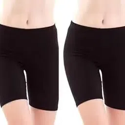 Women's Cotton Lycra Solid Stretchable Shorts | Shorts for Yoga, Cycling, Running, Gym-picture-32