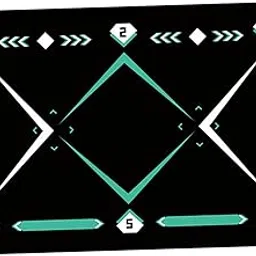 JAZZY PEARLS® Football Footstep Training Mat Supplies Soccer Accessories Football Door Mat Black Green-Sporting Goods-Team Sports-Soccer-Training Aids-1 Football Footstep Training Mat-image-74