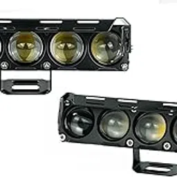 TA 6 Months Warranty Powered 5 LED Bar Powerful Focus LED Fog Light, 5 Modes White, Yellow, Red, Y&W, Y&W Flashing, With 12V-80V Bikes And Cars (PACK OF 2)-picture-31