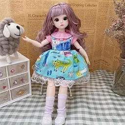 Tickles Movable Jointed Classy Cute Girl Fashionable Doll (Size: 30 cm Color & Design: May Vary)-picture-57