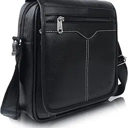 Stylish Travel Office PU Synthetic Leather Men's Sling Bag-image-96