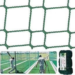 Zain Sports 30x10FT. Cricket Batting Practice Net, Nylon Green Net 0.75mm - Thickness, Best Sports Net for Outdoor Backyard Training-picture-13