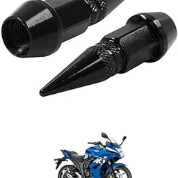 LOVMOTO Universal Spiked Valve Caps,Aluminum Alloy Dustproof and Waterproof Tire Valve Stem Caps, Suitable for Cars, Trucks and Motorcycles (2PCS Black) Comfortable with Gix-xer-picture-25