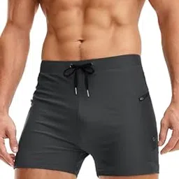 g gradual Men's Swimsuit Trunks with Zipper Pockets Quick Dry Swimwear Bathing Suit Swim Briefs Board Shorts for Men image 1