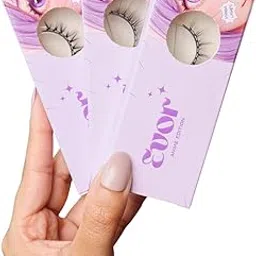 EVOR Magnetic Manga Eyelashes (Kumo & Hoshi & Neko) Combo with Free Magnetic Eyeliner | Reusable Lightweight Lash Set for Natural Eye Makeup | Easy-to-Apply Magnetic Lash Kit for Women | 3 Pair-image-28