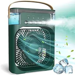 Drumstone 𝟏𝟓 𝐘𝐞𝐚𝐫𝐬 𝐖𝐚𝐫𝐫𝐚𝐧𝐭𝐲 Personal Air Cooler, Portable Air Conditioner Fan, Mini Evaporative Cooler with 7 Colors LED Light, 1/2/3 H Timer, 3 Wind Speeds & 3 Spray Modes 𝐆𝐑𝐄𝐄𝐍-picture-39