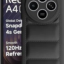 CEDO Redmi A4 / Redmi 14C / Poco C75 (5G) Back Cover | Camera Bump & 360° Flexible Puff Armor Protection | Matte Soft Silicon Shock Proof Rubberised Back Case Cover (Black)-picture-13