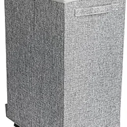 Household Essentials Narrow Collapsible Laundry Hamper with Liner and Lid, Graphite HE1057-picture-26
