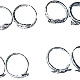 pv jewels Women & Girls Metal Fancy Glossy finish Toe Ring Adjustable Bichiya/Leg Finger Ring_Combo_4 (A_C_P_110841_Silver)-picture-23