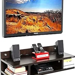 Wudville Stiana Engineered Wood Wall Mounted TV Unit/Entertainment Unit - Wenge (Standard)-picture-30