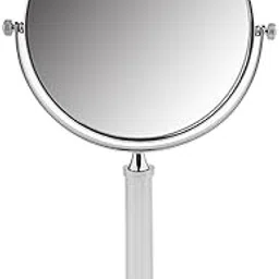 SECRET DESIRE Stainless Steel Free Standing Vanity Dual Side Cosmetic Make Up Mirror for Bathroom 3X Magnification Polished 6''|Makeup|Makeup Tools & Accessories|Makeup Mirrors-image-68